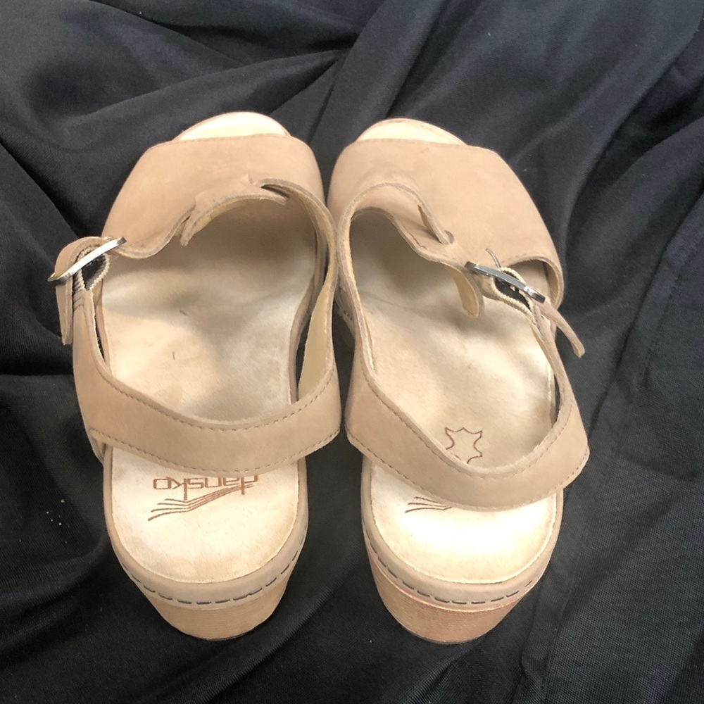 Dansko Laverne Sand Milled Nubuck Open-Toe Slingback Sandals with Buckle Sz 40 - Picture 2 of 8